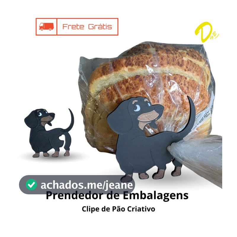 Prendedor de Embalagens e Clipe de Pão Cachorro Salsicha Dachshund Organização de cozinha Utilidades domésticas criativa