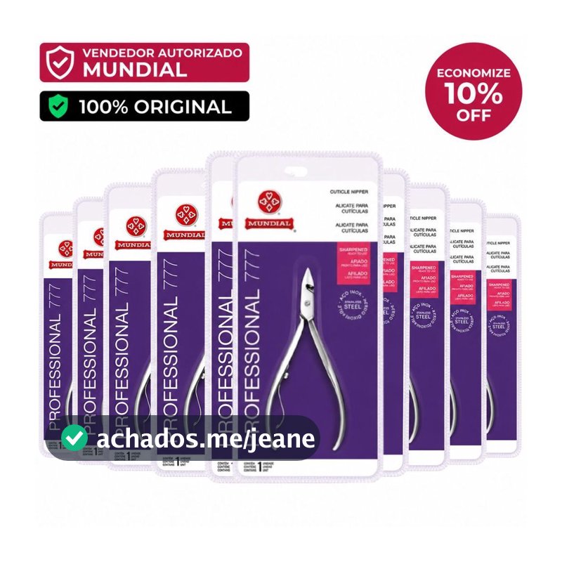 Kit 10 Alicates Mundial 777 Professional Premium – Manicure Profissional Original