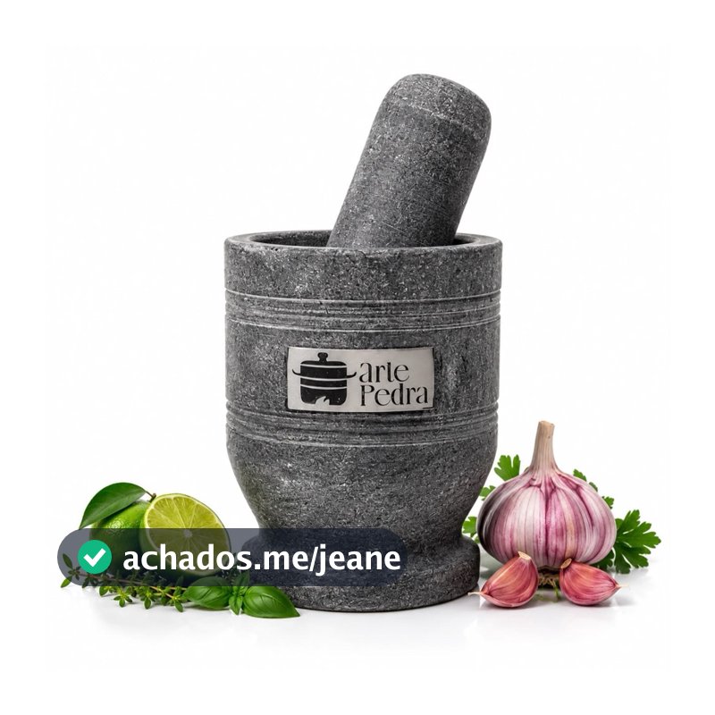 Pilão + Socador produzido em pedra sabão