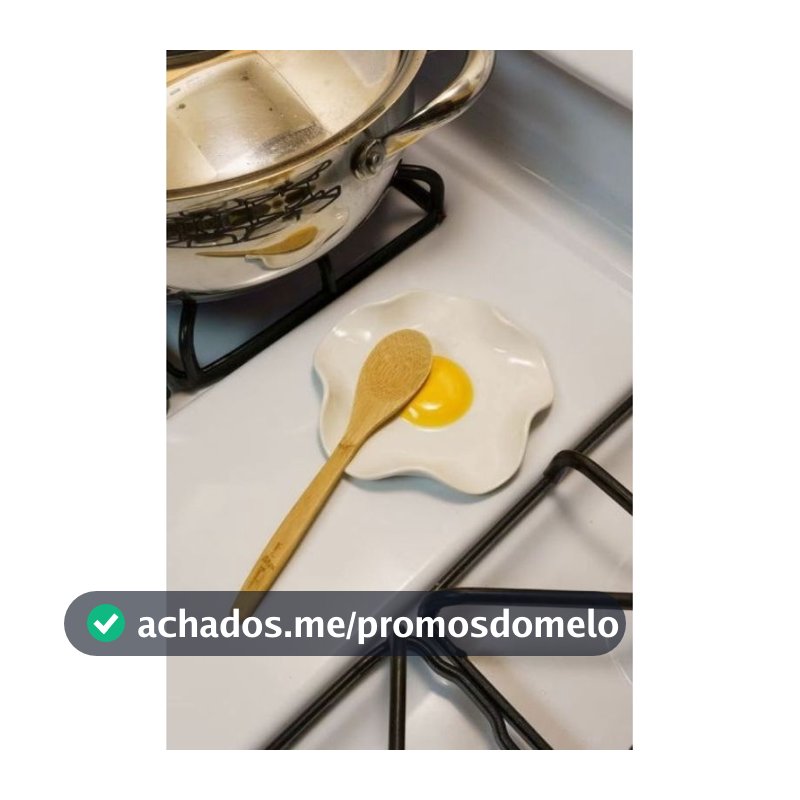 Descanso de Colher Formato Ovo Frito | Porta Colher Cozinha Divertido