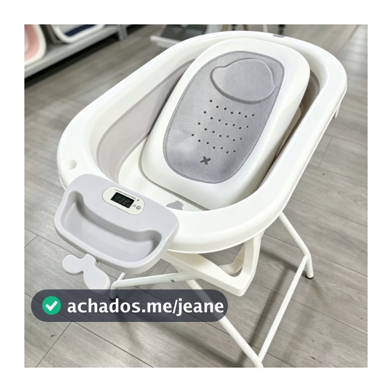 Banheira Para Bebê Com Suporte E Assento Redutor Confortável E Segura Termometro Banho Premium