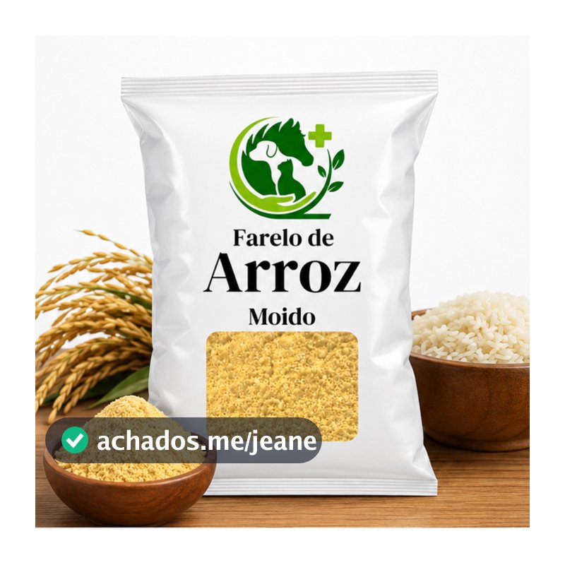 Farelo de Arroz para Criação de Peixes Aves e Suínos Ração Animal Nutrição Alimentação Agro Pecuária Criação Rural Campo
