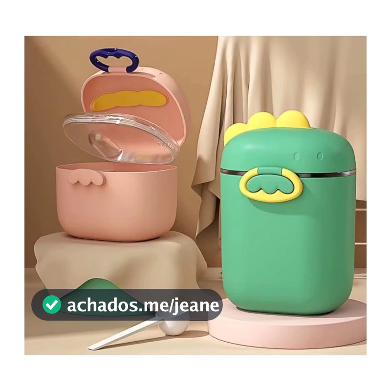 Porta Leite Em Pó Infantil Portátil Com Dosador Nivelador Para Passeio E Viagem 400ML