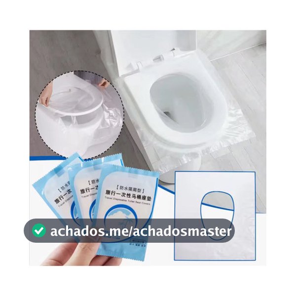 Kit 50 Protetor Descartável Assento Vaso Sanitário Plástico