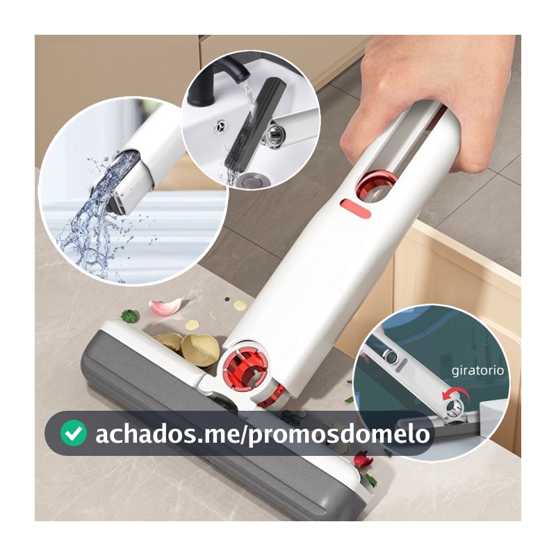 Rodinho De Pia Cozinha Rodo Mini Mop Magico Limpa E Seca -Retrátil E Pendurável