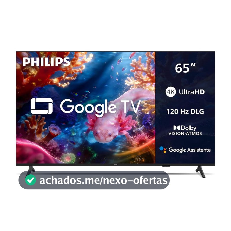 Smart TV 65 4K UHD Philips 65PUG7231/78 Google TV Dolby Vision e Atmos