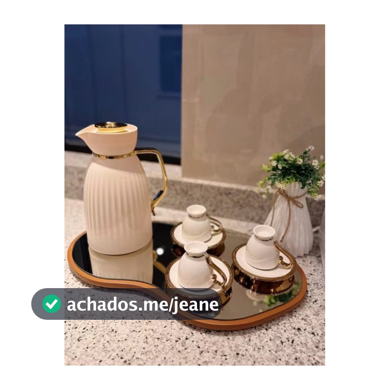 Bandeja Espelhada GRANDE Decorativa Orgânica Multiuso - Para Mesa Sala de Jantar, Bebidas, Bar