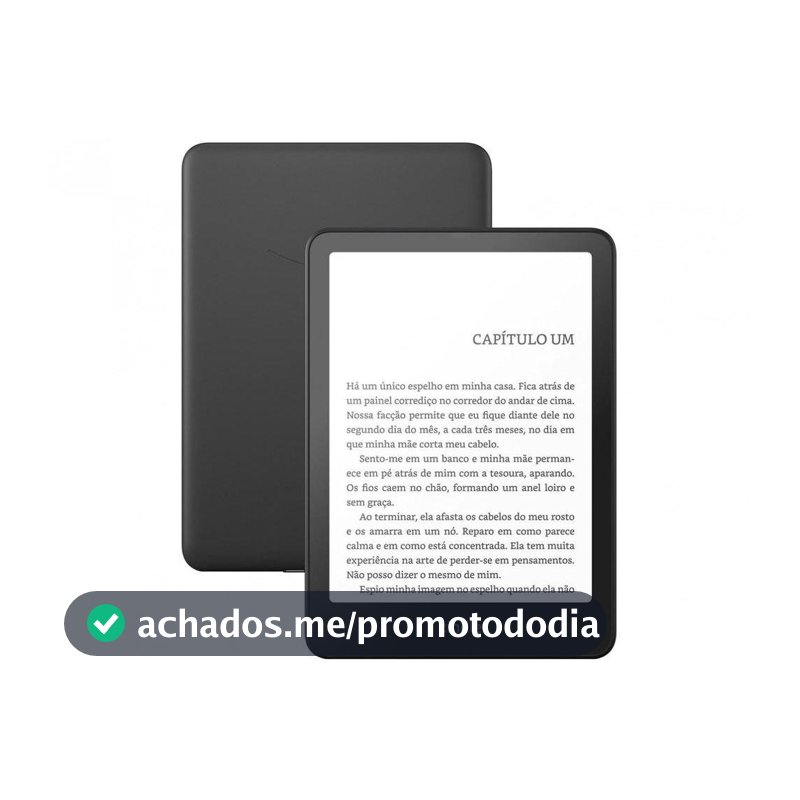 Kindle Paperwhite 12ª Geração 2024 Amazon 7" 16GB 300 ppi Wi-Fi à Prova de Água Preto Metálico