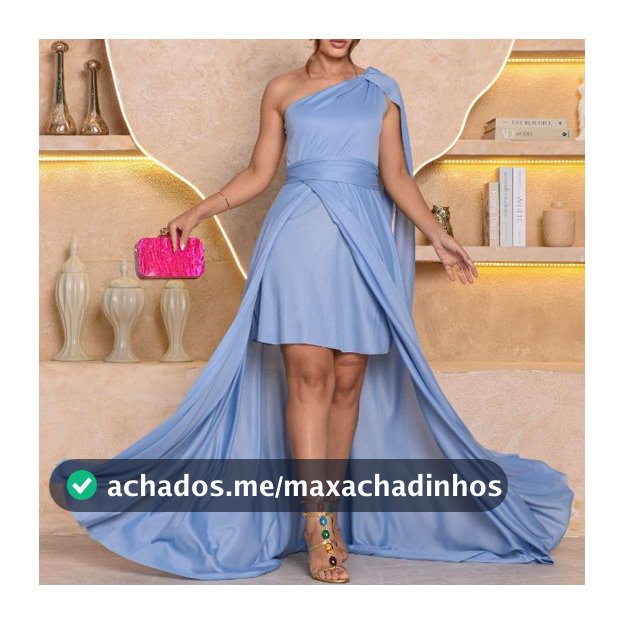 Vestido de festa Feminino Longo de Noiva com Capa e Abertura Madrinha Casamento Elegante Belo