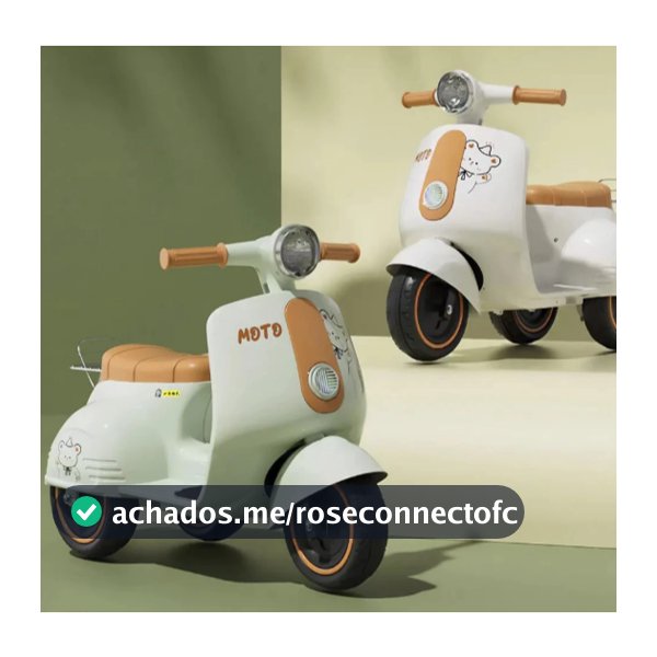 Triciclo Elétrico Scooter infantil Com Som Luz e Baú Maral Brinquedos