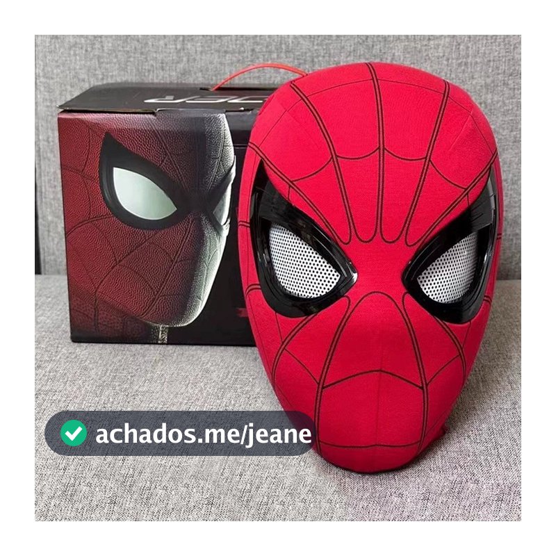 Homem-Aranha rosto Capa Olhos móveis Com Luz O Espetacular Homem-Aranha Longe de Casa Gwen Stacy máscara luminosa