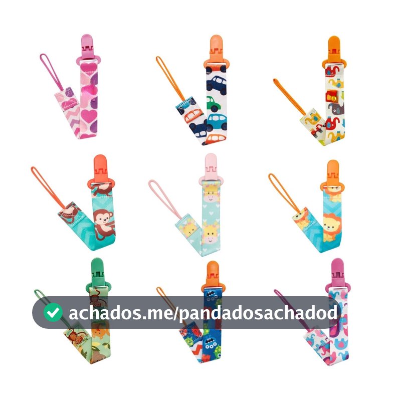 Prendedor De Chupeta Com Trava Com Corrente Clipe Chupeta Menino e Menina - Promoção