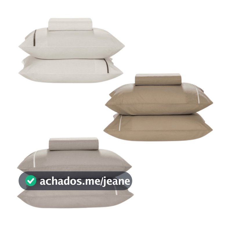 Jogo De Cama Queen Karsten 3 Peças 160 Fios 100% Algodão Lençol Fronhas