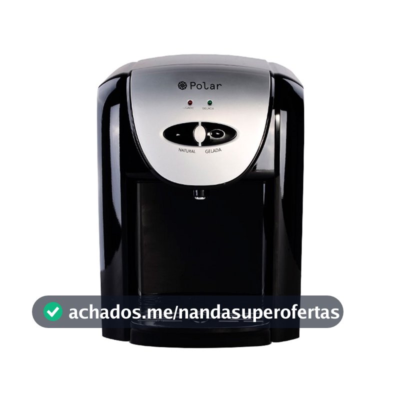 Purificador De Agua Eletrônico Polar Preto - Natural e Gelada