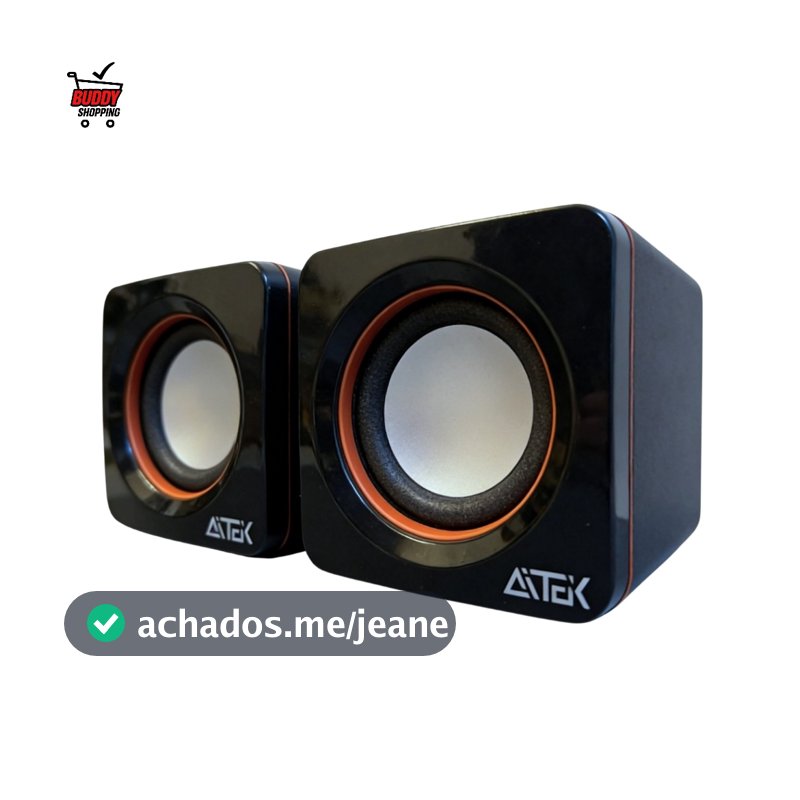 Caixa de Som para PC/Notebook USB 6W Som Surround 360° Nítido Aitek ACS-4511