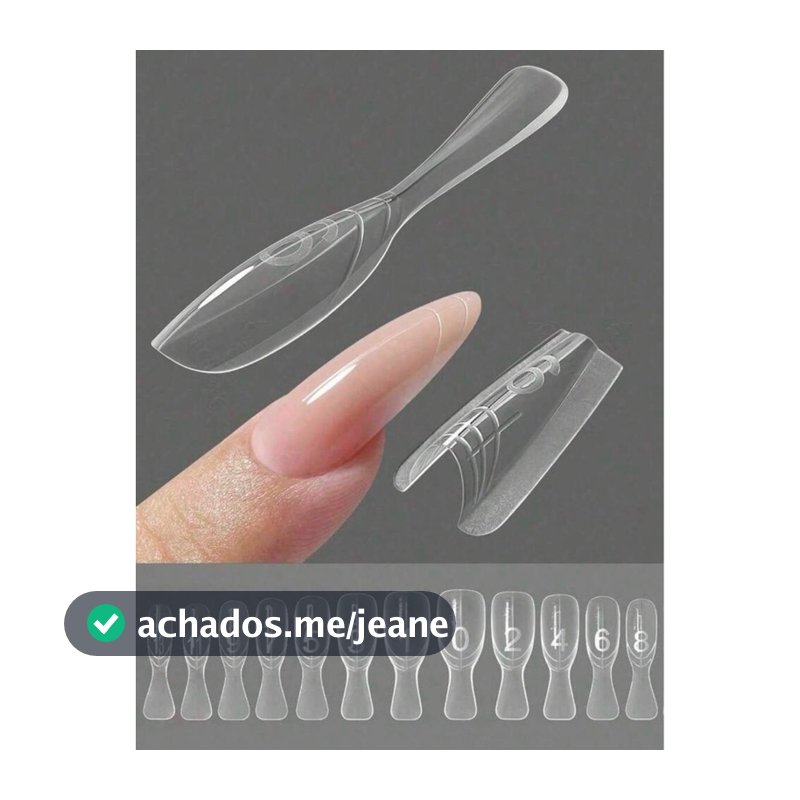 molde sanduíche 240 peças unha duplo gel manicure almond