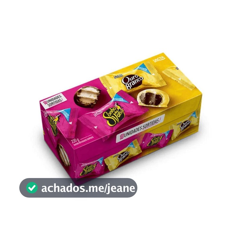 Caixa de Bombom Sonho de Valsa e Ouro Branco 220g