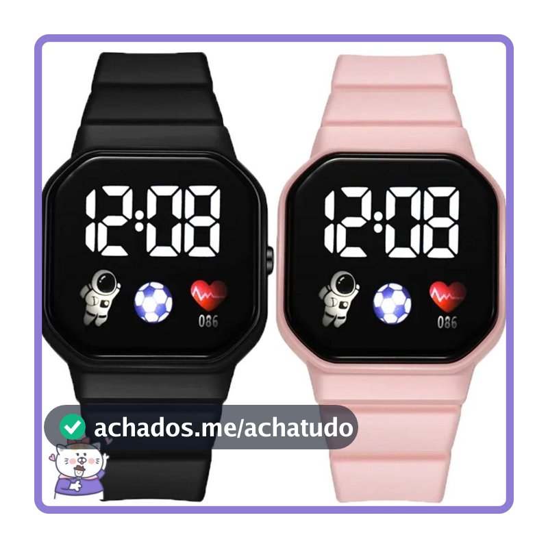 Relógio Esportivo Infantil , Relógios Digitais LED À Prova D'água Da Moda , De Pulso Eletrônico Spaceman Com Pulseira De