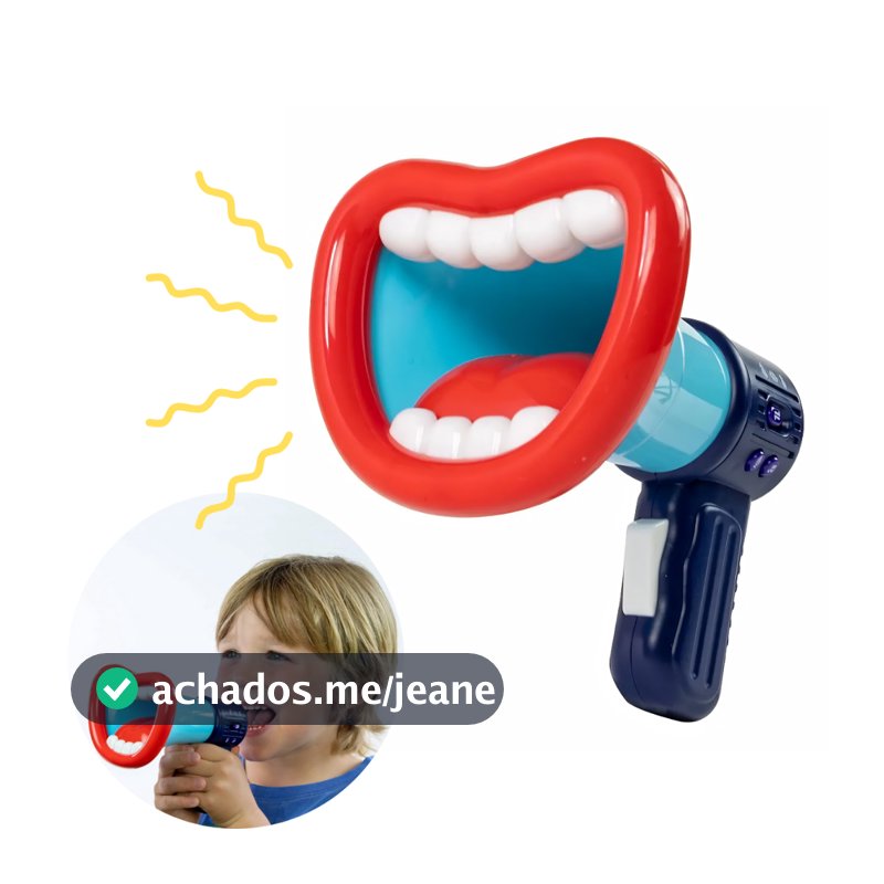 Megafone Infantil Boca Divertida Modificador Efeitos de Voz