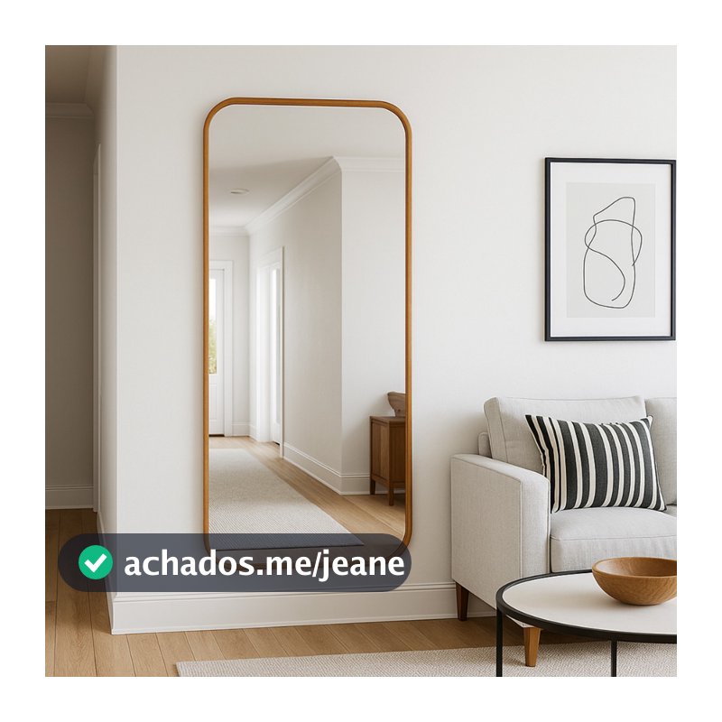 Espelho Orgânico Retangular 53x110cm Grande Moderno Decorativo Para Parede Sala Quarto Banheiro