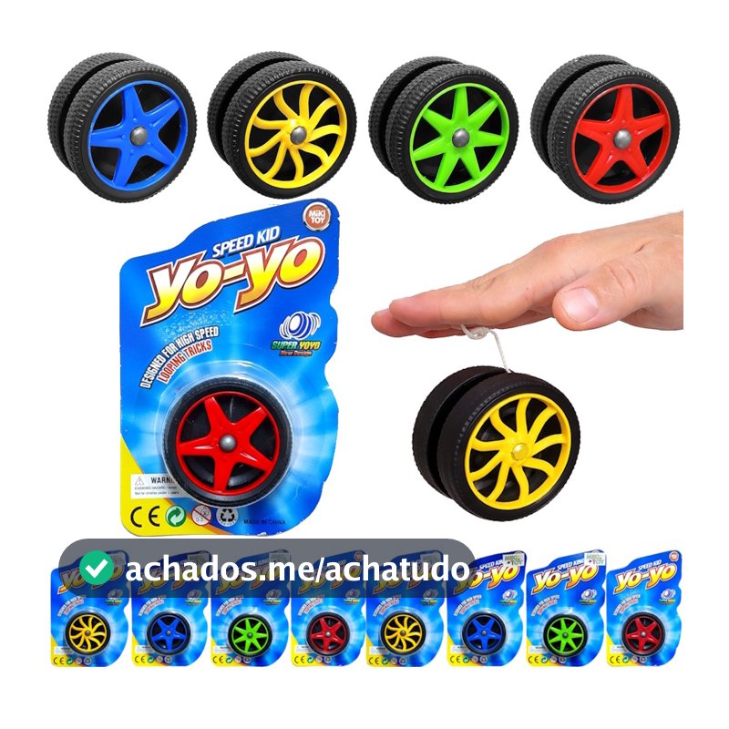 Kit 10 ioiôs de Brinquedo Roda de Carro Revenda Festa Lembrança de Aniversário