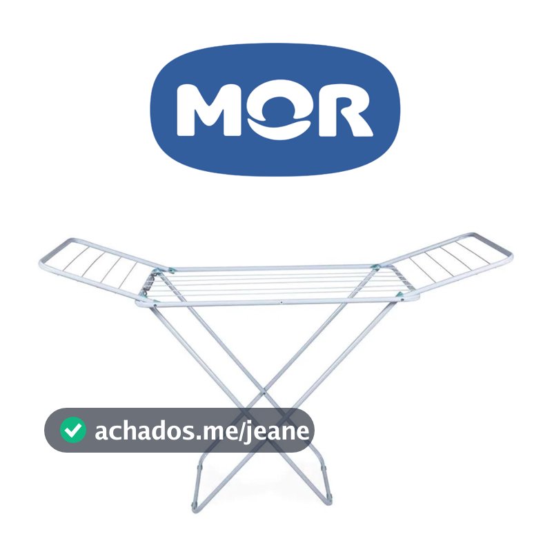 Varal de Chão com Abas Slim MOR Branco de Aço Super Reforçado Oferta - Original Mor