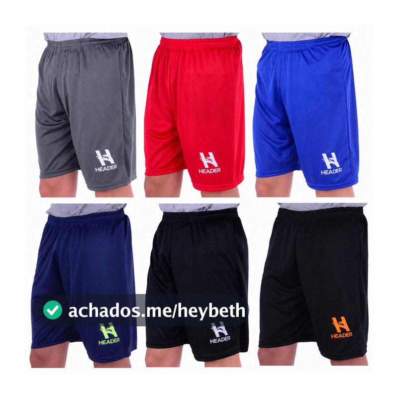 Kit 6 Shorts Atacado Header Masculino Calção Futebol Bermuda Academia Short Praia