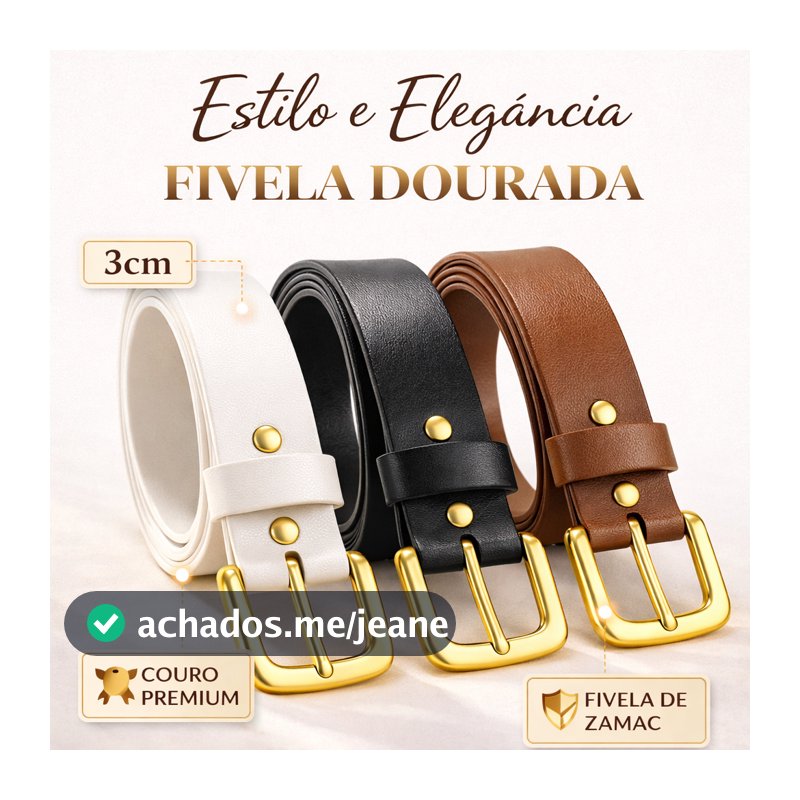Kit 3 cinto Largo couro elegante acessorio Feminino 3cm com Fivela de Plus Size Moda Estilo Conforto