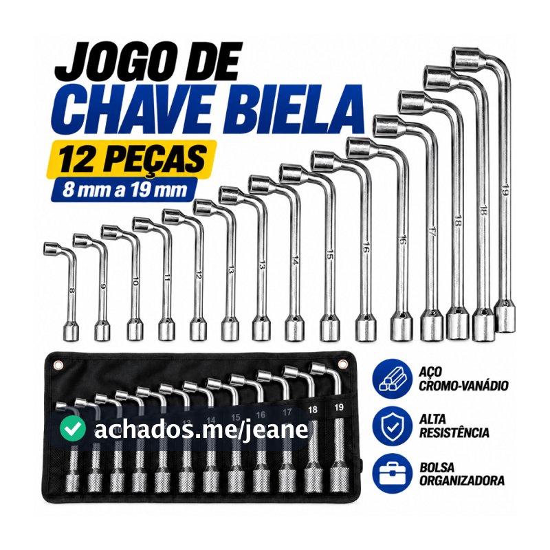 Kit 12/6 peças Jogo de chave biela kit ferramentas 8 a 19mm kit ferramentas jogo chaves biela chave boca
