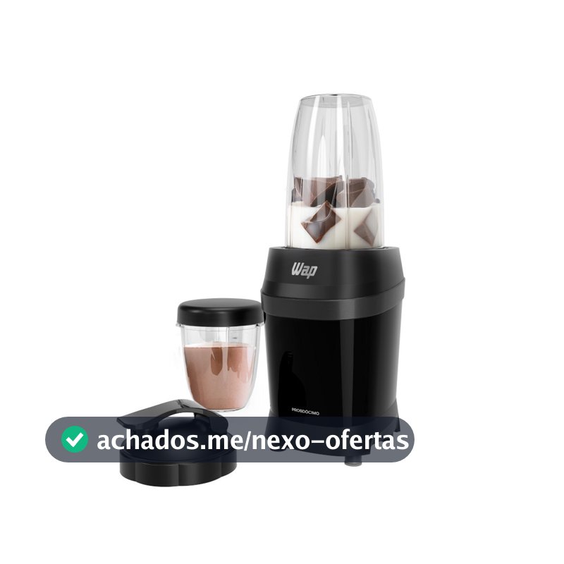 Liquidificador portátil 700 watts com 2 copos inquebráveis - Blender PRO Turbo WAP