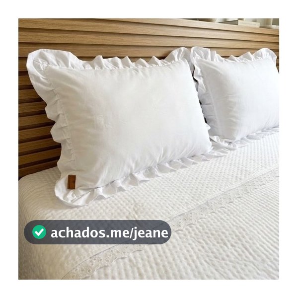 PORTA TRAVESSEIROS / FRONHA Com Babado 100% Algodão Avulso Fronha Capa
