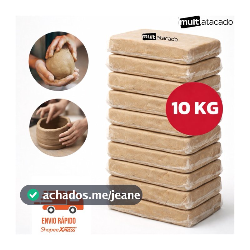 até 10 Argila Escolar Natural Modelar 1kg Escultura Artesanato Vaso Argila de Modelar para Arranjos Florais ARGILA