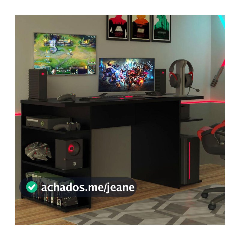 Mesa para Computador Gamer 9409 Madesa Preto