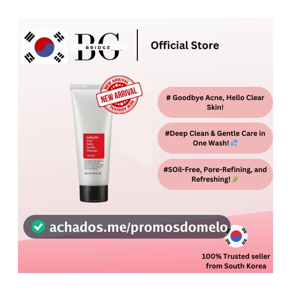 [COSRX] Limpador Suave Diário Com Ácido Salicílico 150ml | Cuidados Acne Controle De Óleo Limpeza Profunda