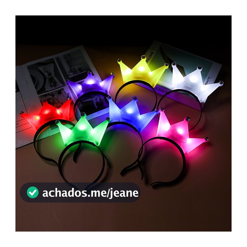 1Pcs Glow Headband LED Crown Tiara Hair Band Light Hairband Party Gift Cosplay Aniversário De Casamento Costum Halloween Natal Deco