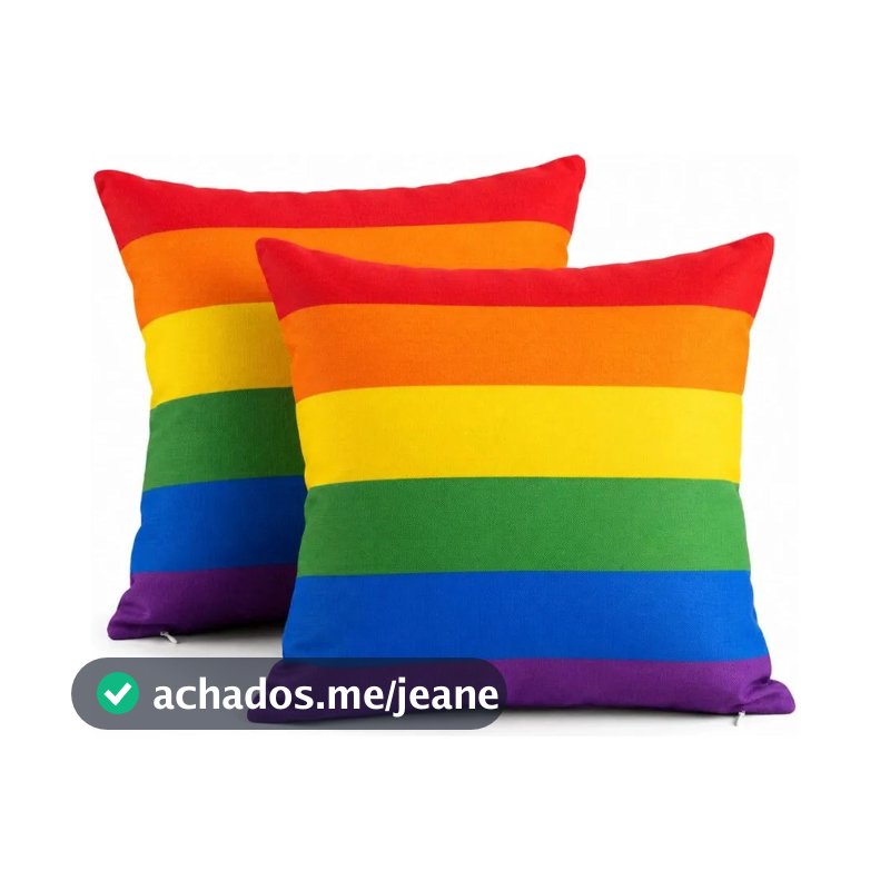 2 Capas de Almofada LGBT Coloridas Pride para Sala Quarto Sofá e Poltrona
