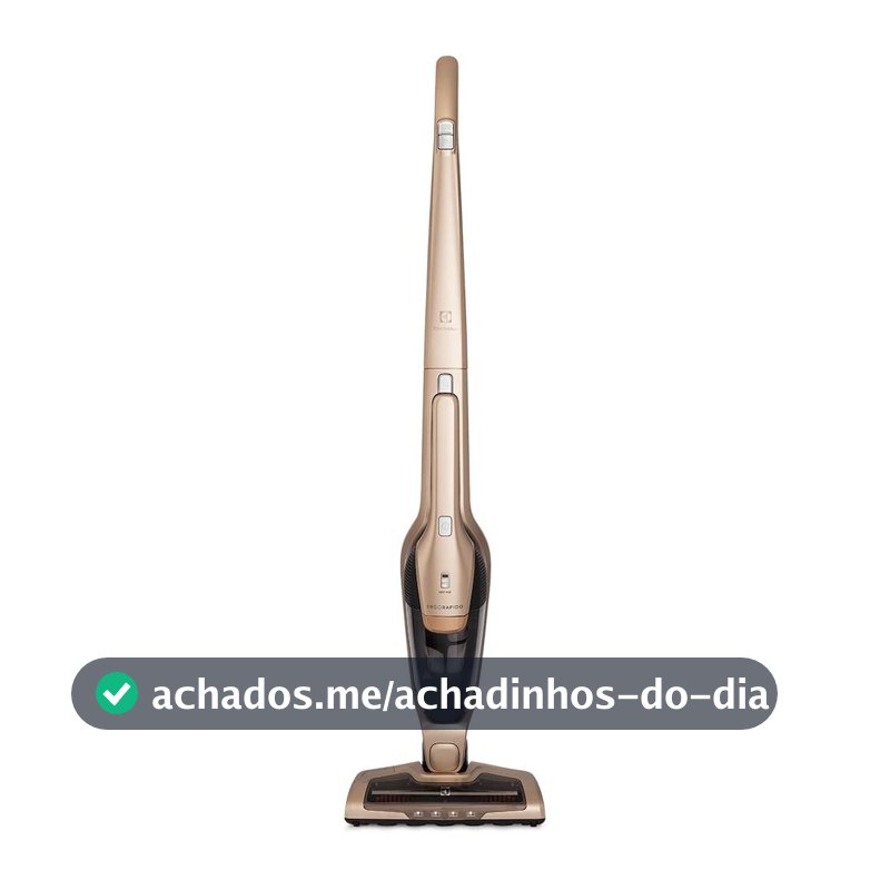 Aspirador de Pó Vertical Sem Fio Electrolux Ergorapido 2 em 1 Bocal Pet até 45 min Dourado (ERG26)