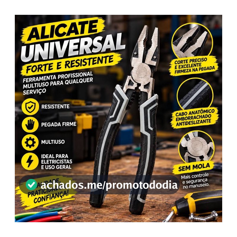Alicate TITANIUM Universal Multifuncional Diagonal Corta E Decapa Fio Eletricista Profissional