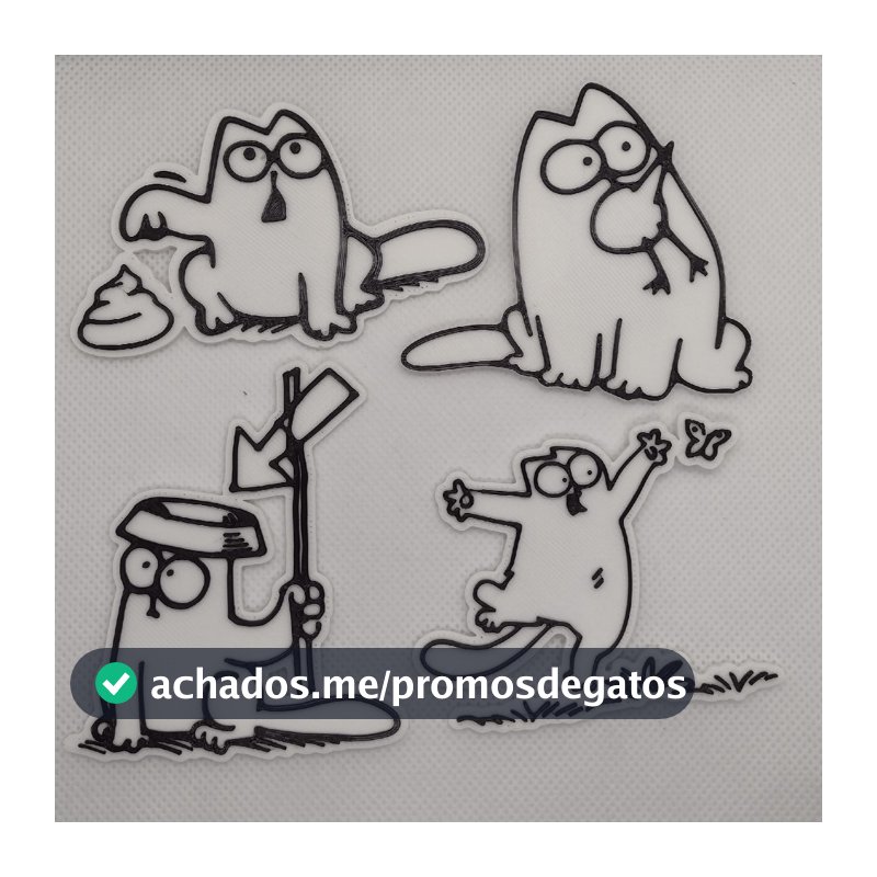 Imãs de Geladeira Decoração Gatinhos Divertidos 6 Modelos