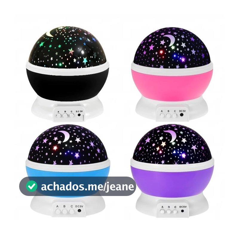 Luminaria Projetor De Estrelas Galaxy Abajur Quarto Criancas Star Master Combinação de Duas Cores