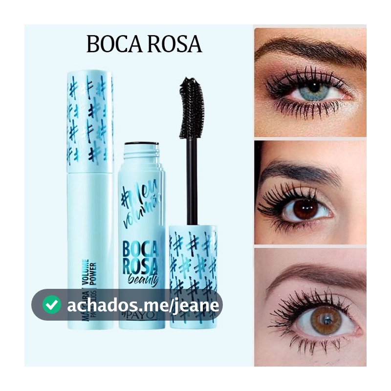Boca Rosa Rímel Máscara de Cílios Volume Extremo | À Prova d’Água | Longa Duração | #MeuVolumão