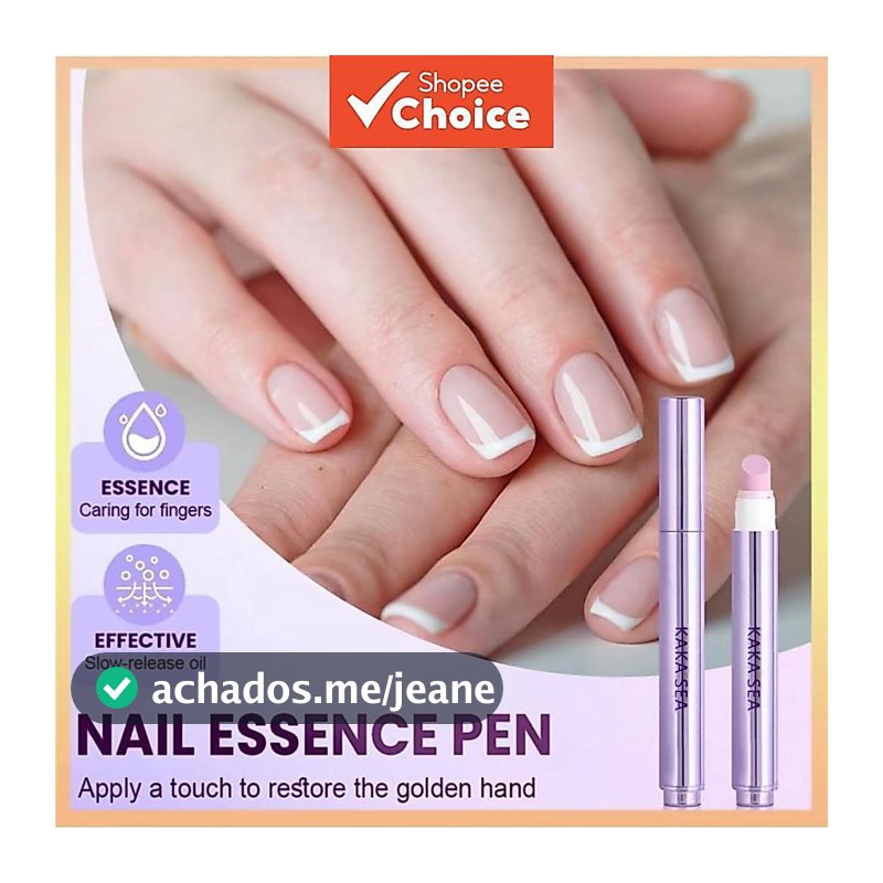 Caneta Essência para Cuidado das Unhas - Nutrição das Cutículas, Remoção de Pele Morta, Fórmula Antirrachadura para