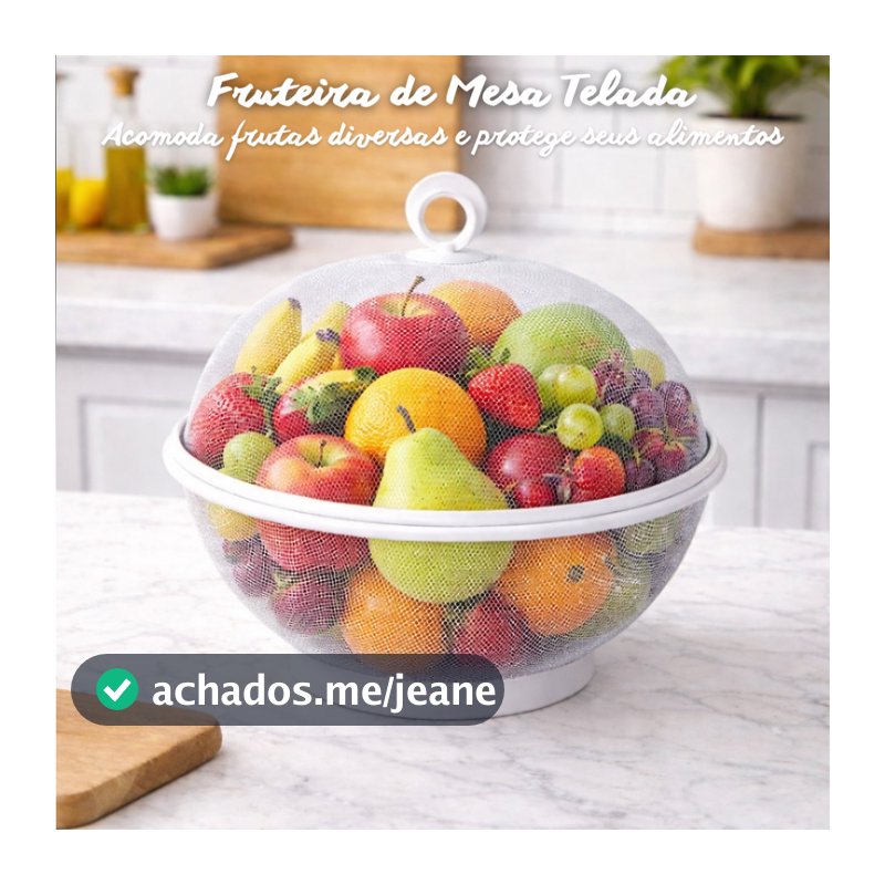 Fruteira De Mesa Telada Branca
