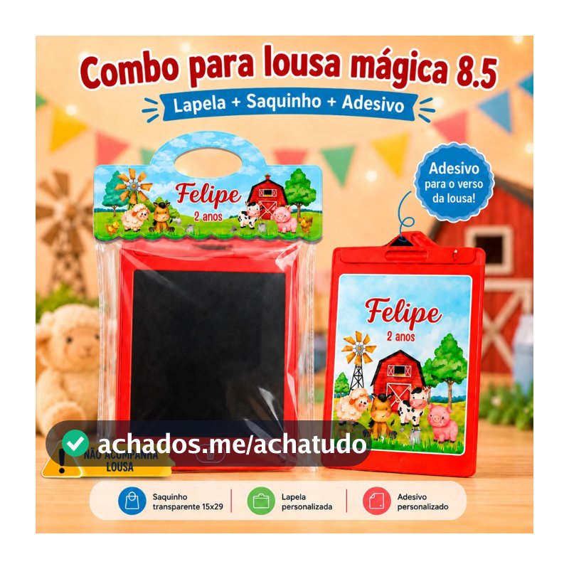COMBO PERSONALIZADO PARA LOUSA MÁGICA 8,5”