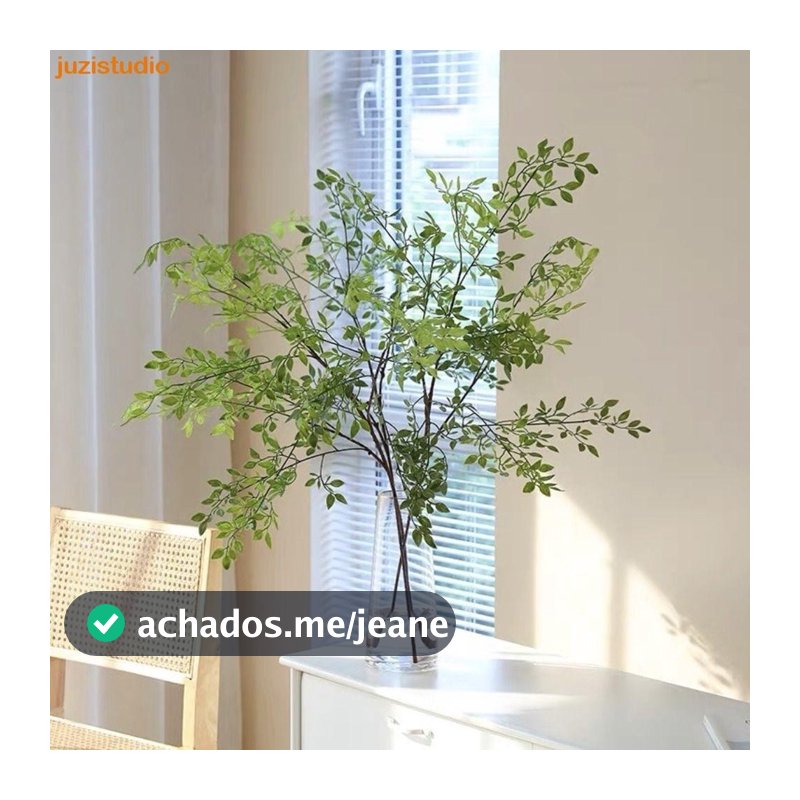 JUZISTUDIO Ramo De Bambu Artificial Nantian , Simulação Verde Flexível , Plantas Falsas Artesanais