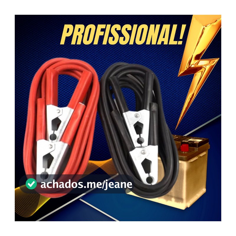 Cabo Chupeta Para Bateria De Carro Com 2,5m 500amp