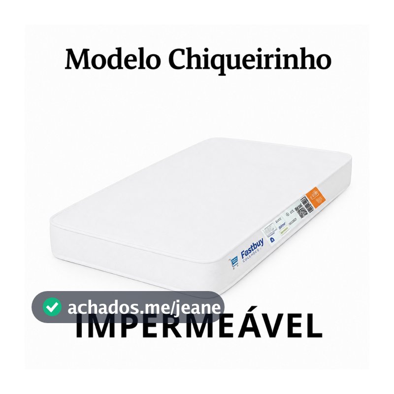 Colchão de Berço Chiqueirinho Moisés Desmontável 100x70x10cm Impermeável Espuma D18 Baby Moreira