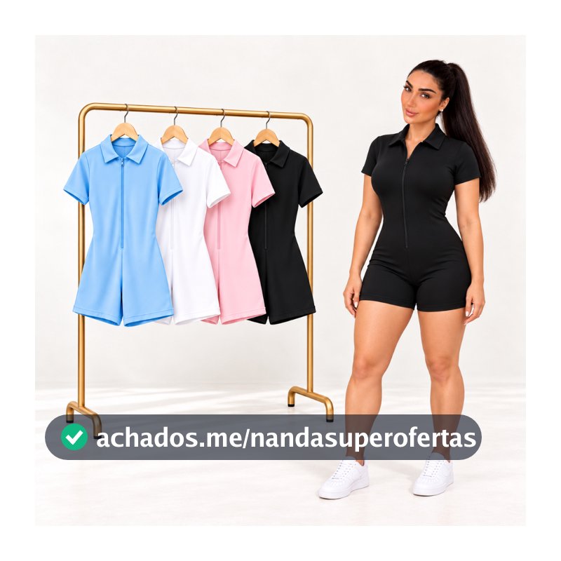 Macaquinho com ziper /Macacão de Shorts Gringa Zíper gringo Academia Fitness Hidroginástica Lazer Ciclismo