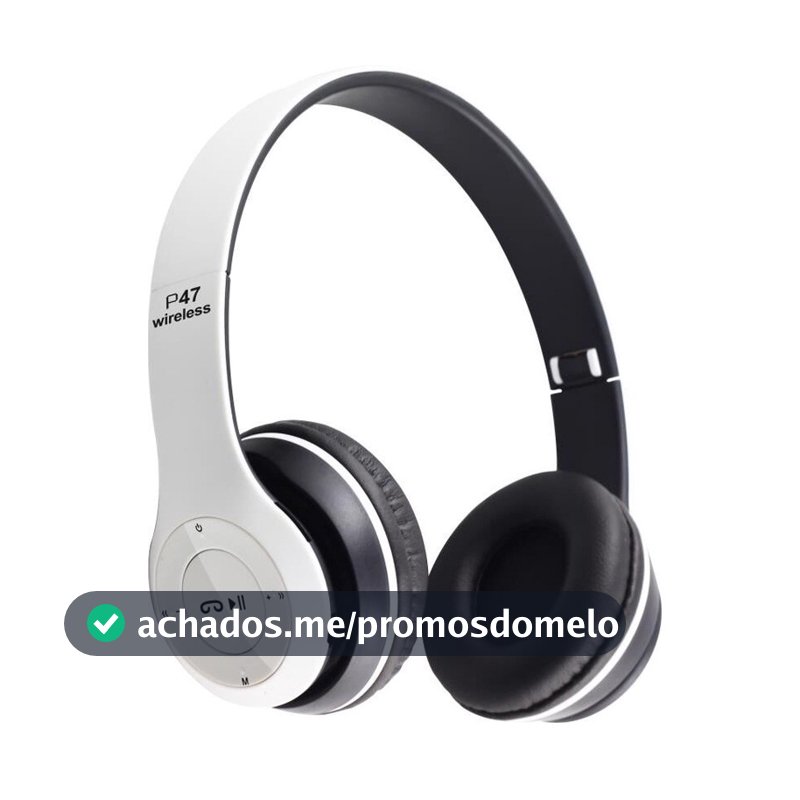 Fone P47 Headphone Sem Fio Estéreo Redução de Ruídos Bluetooth 5.0 Universal