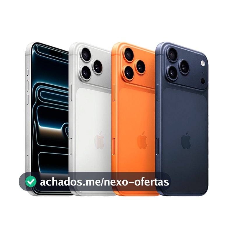 Celular Apple iPhone 17 Pro 256GB Câmera Tripla Fusion de 48MP Tela 6.3" Super Retina XDR 5G NFC